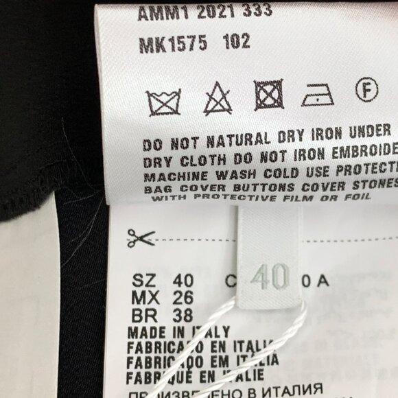 Miu Miu Black silk puff short-sleeve button-up shirt - Picture 7 of 9